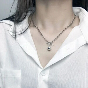 925 Sterling Silver Chunky Toggle Chain Necklace